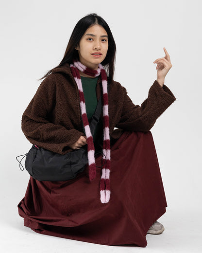 Candy Scarf in striped pink color