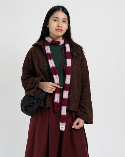 Candy Scarf in striped pink color