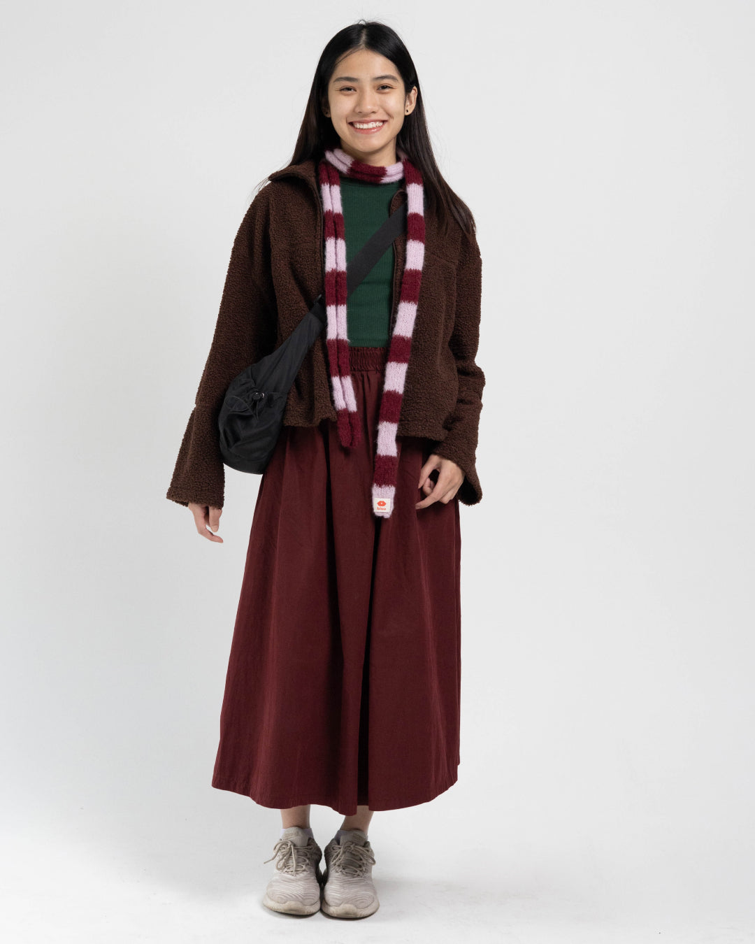 Candy Scarf in striped pink color