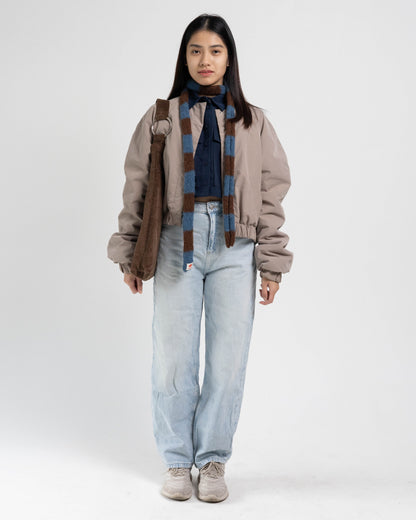 Candy Scarf in striped brown color