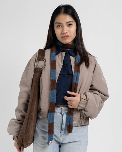 Candy Scarf in striped brown color
